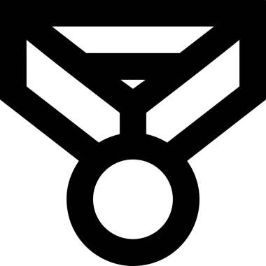 Kazanan Siyah ve Beyaz Logo Simgesi Markalaşma ve Tasarım için PNG Biçiminde