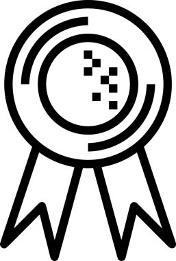 Kazanan Siyah ve Beyaz Logo Simgesi Markalaşma ve Tasarım için PNG Biçiminde