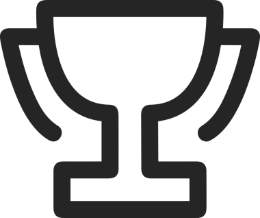 Kazanan Siyah ve Beyaz Logo Simgesi Markalaşma ve Tasarım için PNG Biçiminde