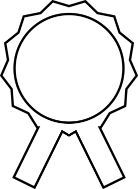 Kazanan Siyah ve Beyaz Logo Simgesi Markalaşma ve Tasarım için PNG Biçiminde