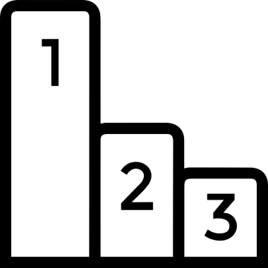 Kazanan Siyah ve Beyaz Logo Simgesi Markalaşma ve Tasarım için PNG Biçiminde