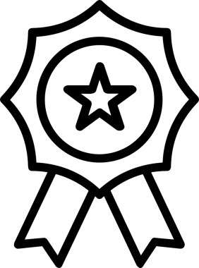 Kazanan Siyah ve Beyaz Logo Simgesi Markalaşma ve Tasarım için PNG Biçiminde