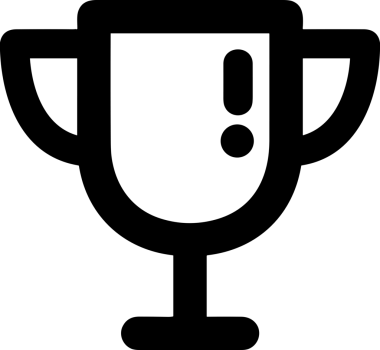 Kazanan Siyah ve Beyaz Logo Simgesi Markalaşma ve Tasarım için PNG Biçiminde