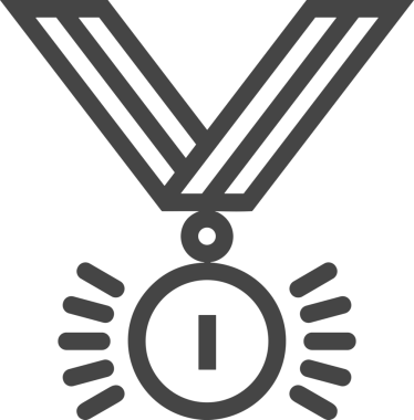 Kazanan Siyah ve Beyaz Logo Simgesi Markalaşma ve Tasarım için PNG Biçiminde