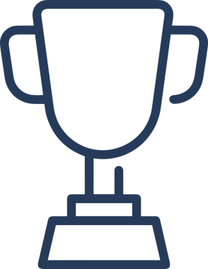 Kazanan Siyah ve Beyaz Logo Simgesi Markalaşma ve Tasarım için PNG Biçiminde