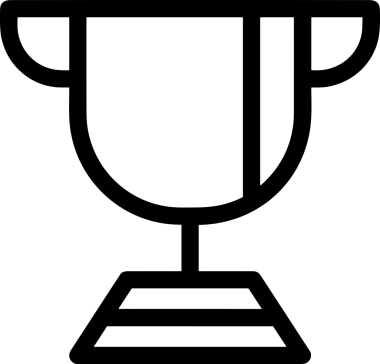 Kazanan Siyah ve Beyaz Logo Simgesi Markalaşma ve Tasarım için PNG Biçiminde