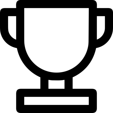 Kazanan Siyah ve Beyaz Logo Simgesi Markalaşma ve Tasarım için PNG Biçiminde