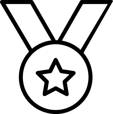 Kazanan Siyah ve Beyaz Logo Simgesi Markalaşma ve Tasarım için PNG Biçiminde