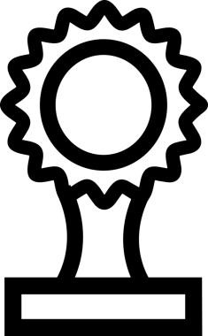 Kazanan Siyah ve Beyaz Logo Simgesi Markalaşma ve Tasarım için PNG Biçiminde