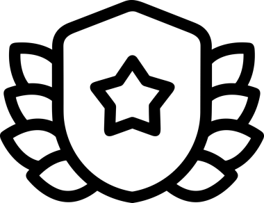 Kazanan Siyah ve Beyaz Logo Simgesi Markalaşma ve Tasarım için PNG Biçiminde