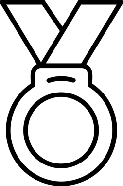 Kazanan Siyah ve Beyaz Logo Simgesi Markalaşma ve Tasarım için PNG Biçiminde
