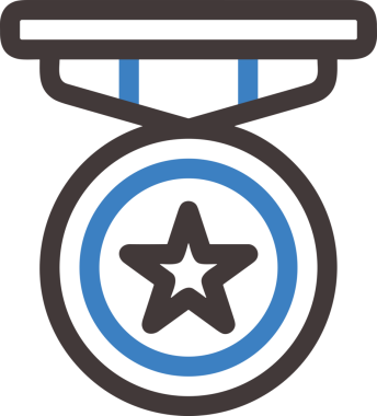 Kazanan Siyah ve Beyaz Logo Simgesi Markalaşma ve Tasarım için PNG Biçiminde