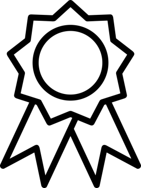 Kazanan Siyah ve Beyaz Logo Simgesi Markalaşma ve Tasarım için PNG Biçiminde
