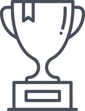 Kazanan Siyah ve Beyaz Logo Simgesi Markalaşma ve Tasarım için PNG Biçiminde