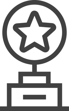 Kazanan Siyah ve Beyaz Logo Simgesi Markalaşma ve Tasarım için PNG Biçiminde