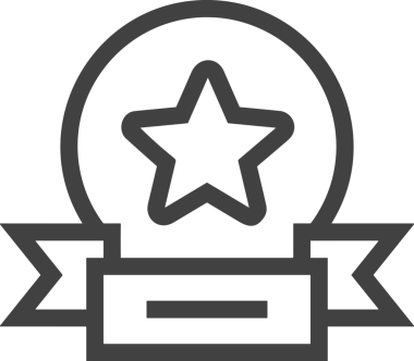 Kazanan Siyah ve Beyaz Logo Simgesi Markalaşma ve Tasarım için PNG Biçiminde