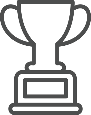 Kazanan Siyah ve Beyaz Logo Simgesi Markalaşma ve Tasarım için PNG Biçiminde