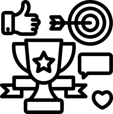 Kazanan Siyah ve Beyaz Logo Simgesi Markalaşma ve Tasarım için PNG Biçiminde