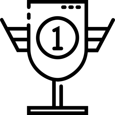 Kazanan Siyah ve Beyaz Logo Simgesi Markalaşma ve Tasarım için PNG Biçiminde