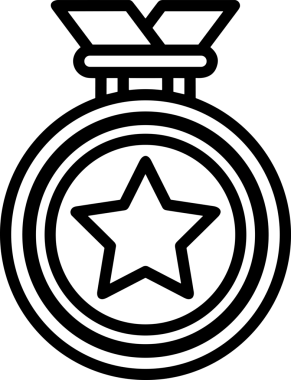 Kazanan Siyah ve Beyaz Logo Simgesi Markalaşma ve Tasarım için PNG Biçiminde