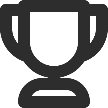 Kazanan Siyah ve Beyaz Logo Simgesi Markalaşma ve Tasarım için PNG Biçiminde