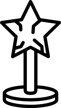 Kazanan Siyah ve Beyaz Logo Simgesi Markalaşma ve Tasarım için PNG Biçiminde