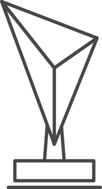 Kazanan Siyah ve Beyaz Logo Simgesi Markalaşma ve Tasarım için PNG Biçiminde