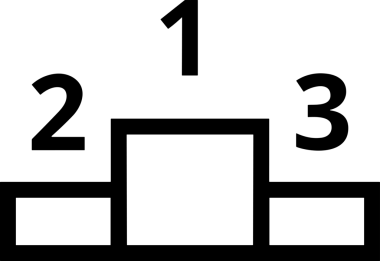 Kazanan Siyah ve Beyaz Logo Simgesi Markalaşma ve Tasarım için PNG Biçiminde