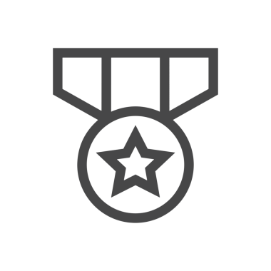 Kazanan Siyah ve Beyaz Logo Simgesi Markalaşma ve Tasarım için PNG Biçiminde