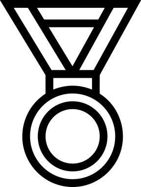 Kazanan Siyah ve Beyaz Logo Simgesi Markalaşma ve Tasarım için PNG Biçiminde