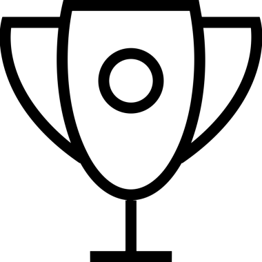 Kazanan Siyah ve Beyaz Logo Simgesi Markalaşma ve Tasarım için PNG Biçiminde