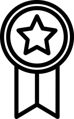 Kazanan Siyah ve Beyaz Logo Simgesi Markalaşma ve Tasarım için PNG Biçiminde