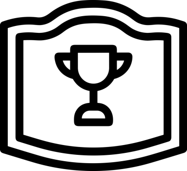 Kazanan Siyah ve Beyaz Logo Simgesi Markalaşma ve Tasarım için PNG Biçiminde
