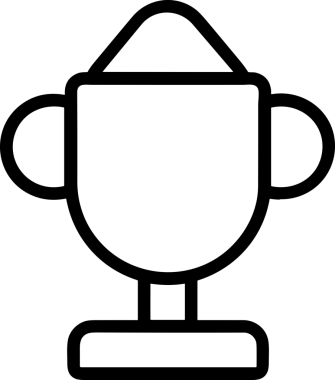 Kazanan Siyah ve Beyaz Logo Simgesi Markalaşma ve Tasarım için PNG Biçiminde