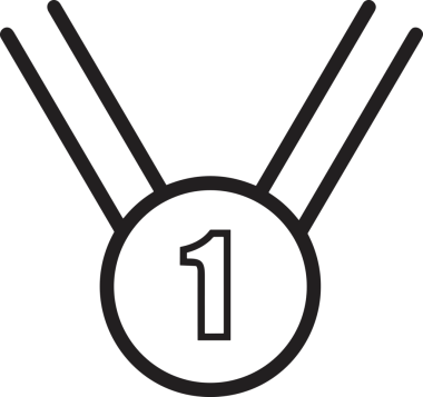 Kazanan Siyah ve Beyaz Logo Simgesi Markalaşma ve Tasarım için PNG Biçiminde