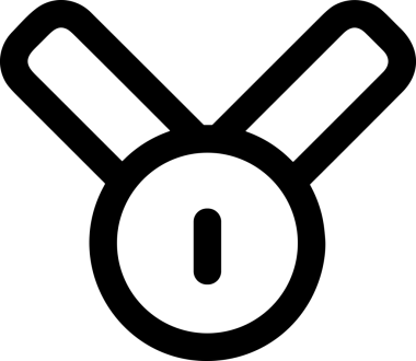 Kazanan Siyah ve Beyaz Logo Simgesi Markalaşma ve Tasarım için PNG Biçiminde