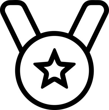 Kazanan Siyah ve Beyaz Logo Simgesi Markalaşma ve Tasarım için PNG Biçiminde