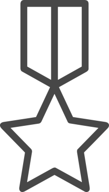 Kazanan Siyah ve Beyaz Logo Simgesi Markalaşma ve Tasarım için PNG Biçiminde