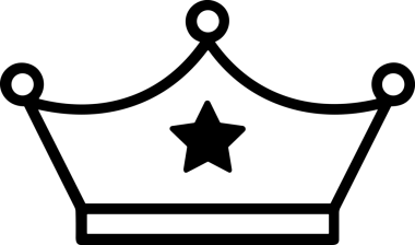 Kazanan Siyah ve Beyaz Logo Simgesi Markalaşma ve Tasarım için PNG Biçiminde