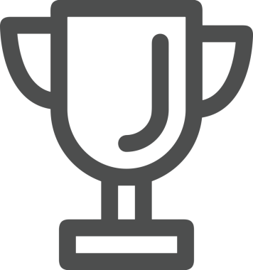 Kazanan Siyah ve Beyaz Logo Simgesi Markalaşma ve Tasarım için PNG Biçiminde