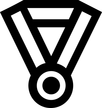 Kazanan Siyah ve Beyaz Logo Simgesi Markalaşma ve Tasarım için PNG Biçiminde