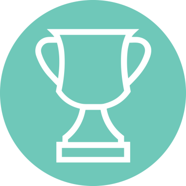 Kazanan Siyah ve Beyaz Logo Simgesi Markalaşma ve Tasarım için PNG Biçiminde