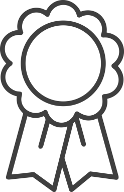 Kazanan Siyah ve Beyaz Logo Simgesi Markalaşma ve Tasarım için PNG Biçiminde