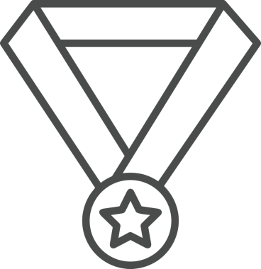 Kazanan Siyah ve Beyaz Logo Simgesi Markalaşma ve Tasarım için PNG Biçiminde