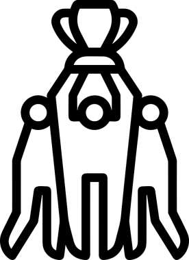 Kazanan Siyah ve Beyaz Logo Simgesi Markalaşma ve Tasarım için PNG Biçiminde