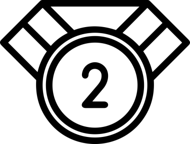 Kazanan Siyah ve Beyaz Logo Simgesi Markalaşma ve Tasarım için PNG Biçiminde