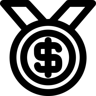 Kazanan Siyah ve Beyaz Logo Simgesi Markalaşma ve Tasarım için PNG Biçiminde