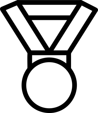 Kazanan Siyah ve Beyaz Logo Simgesi Markalaşma ve Tasarım için PNG Biçiminde