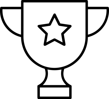 Kazanan Siyah ve Beyaz Logo Simgesi Markalaşma ve Tasarım için PNG Biçiminde