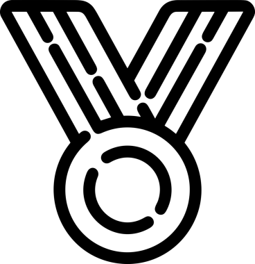 Kazanan Siyah ve Beyaz Logo Simgesi Markalaşma ve Tasarım için PNG Biçiminde